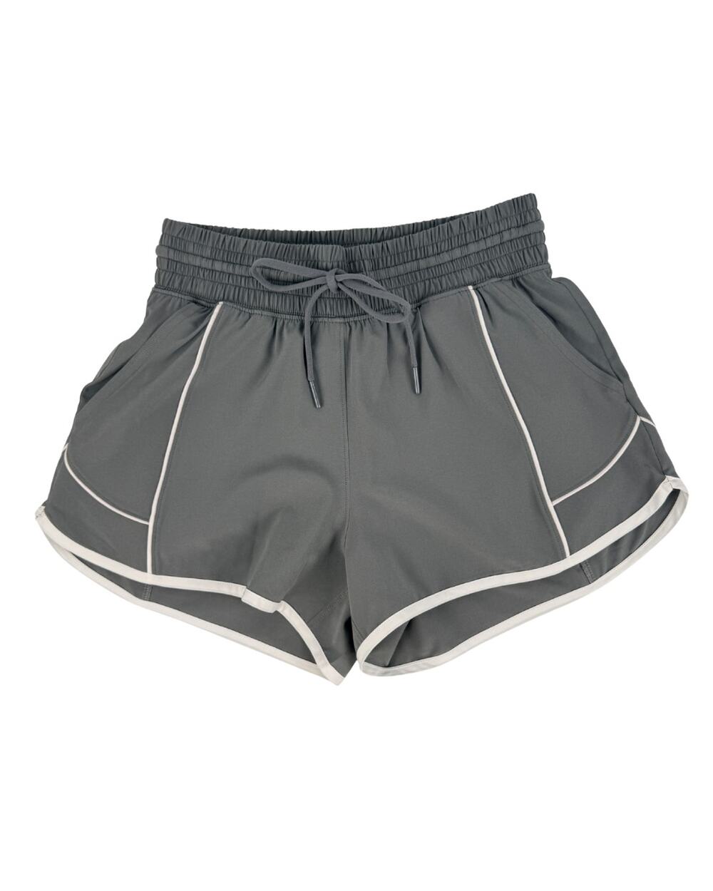 YPB Abercrombie Gray Running Shorts Built In Biker Shorts XS Athletic